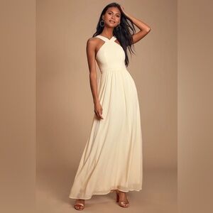 Lulu’s Air Of Romance Dress in Ivory